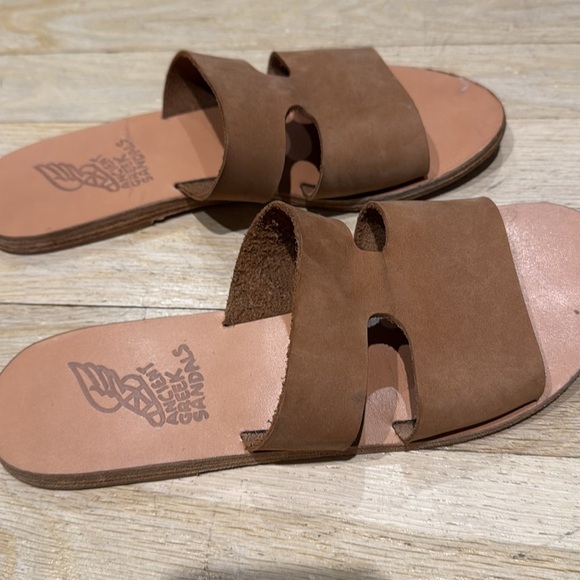 Ancient Greek Sandals Tan Slide Sandals - Picture 5 of 6